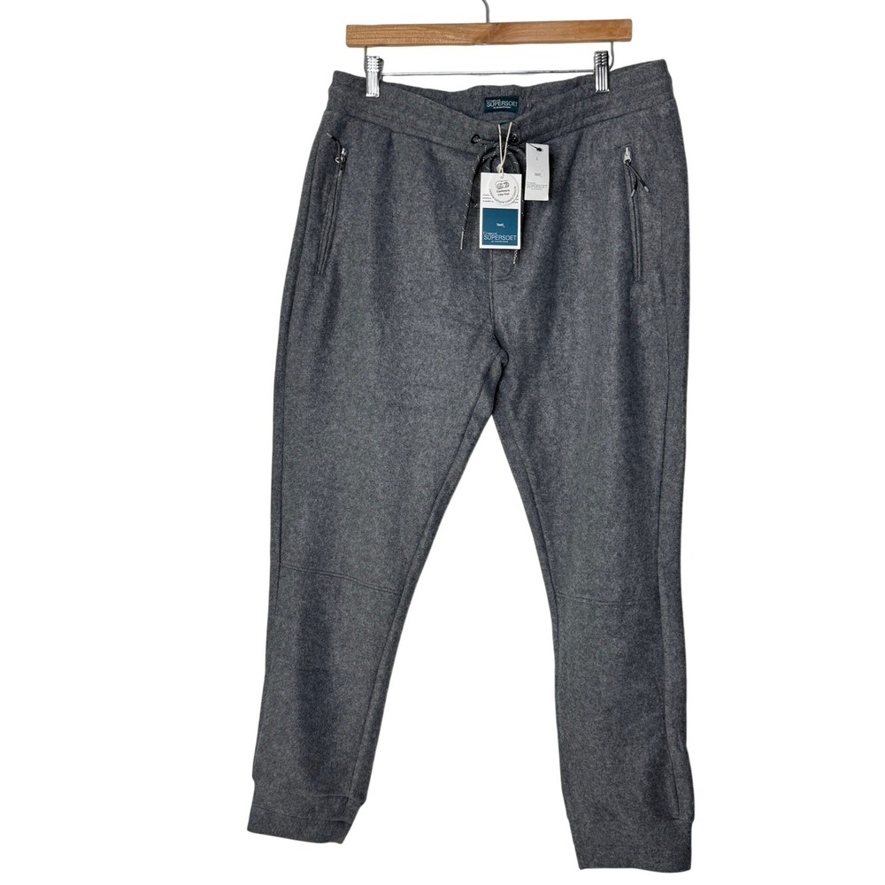 Bruno Milano Original Supersoft Mens Joggers Charcoal Grey Pants Size Large NEW